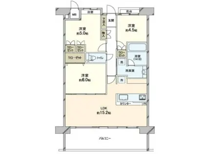 ルリエ大船(3LDK/7階)の間取り写真