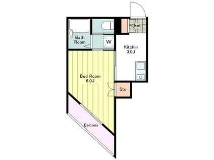 春日ビル(1K/2階)の間取り写真