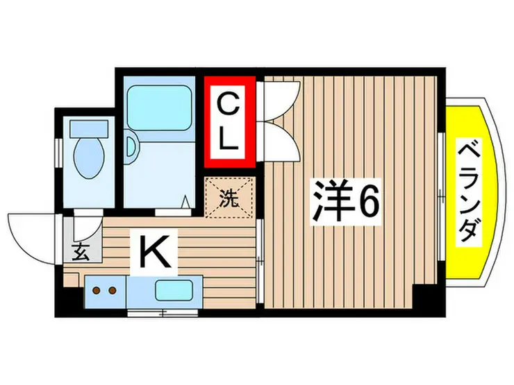 クレスコート国立 3階階 間取り