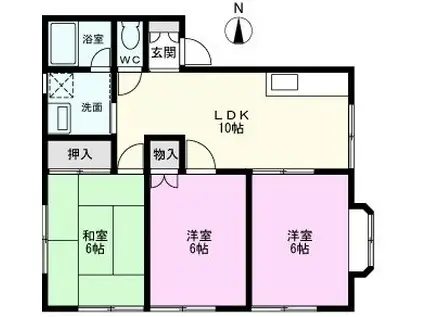 マインドハイム緑町(3LDK/1階)の間取り写真