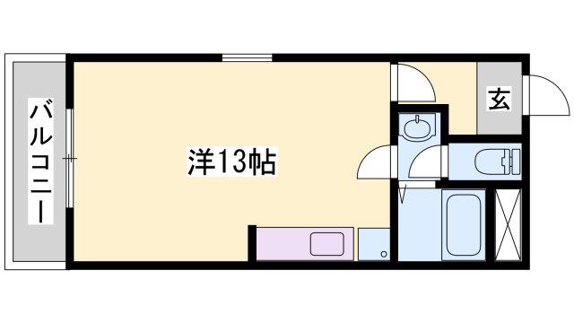 シティーライフ保城(ワンルーム/5階)の間取り写真