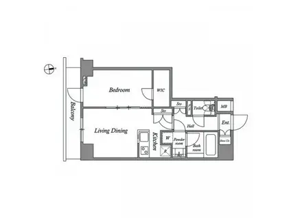 ザ・レジデンス神楽坂I(1LDK/1階)の間取り写真