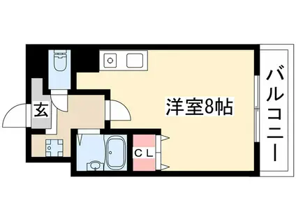 リバーサイド司(ワンルーム/3階)の間取り写真