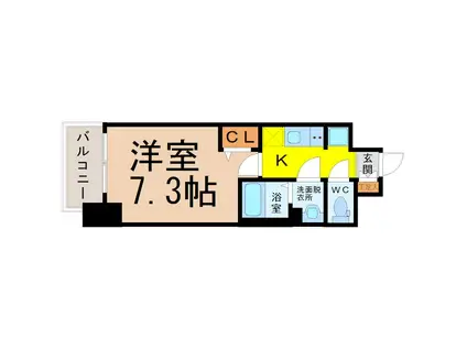 プレサンス新栄リベラ(1K/15階)の間取り写真