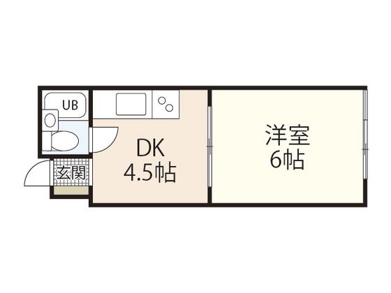 第2正信ビル(1DK/2階)の間取り写真