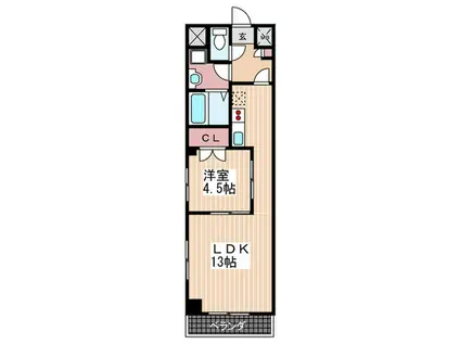 第5メゾン舟入本町(1LDK/7階)の間取り写真