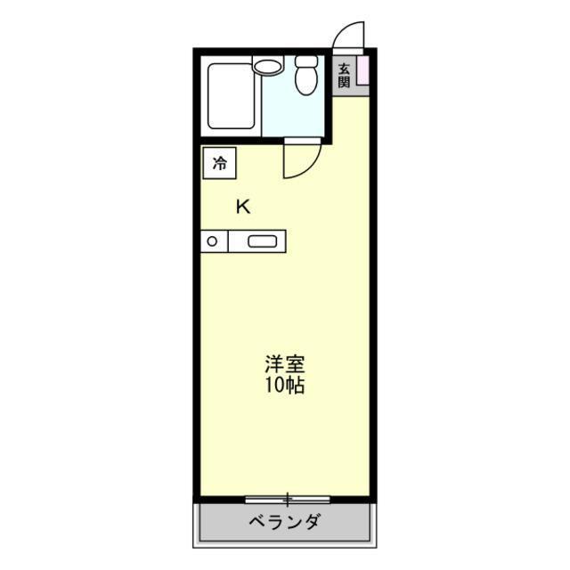 ラフィーヌB(ワンルーム/3階)の間取り写真
