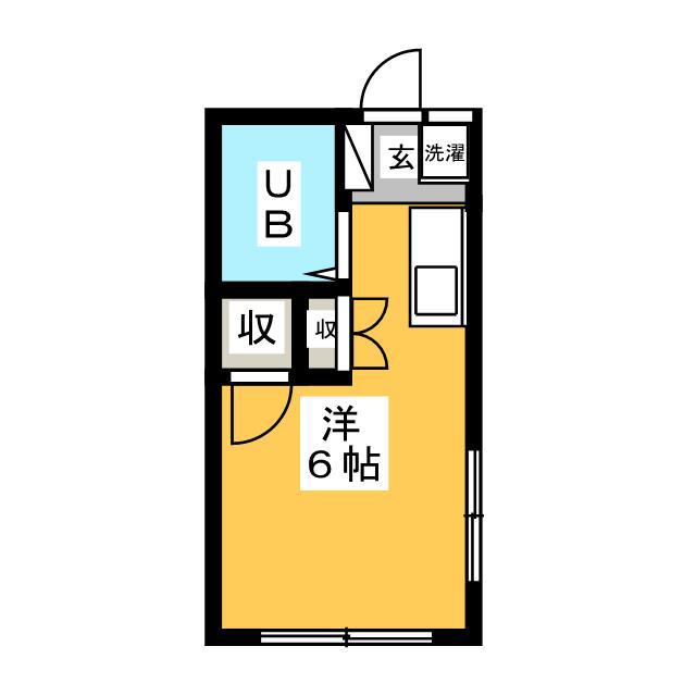 善行コーポ(ワンルーム/1階)の間取り写真