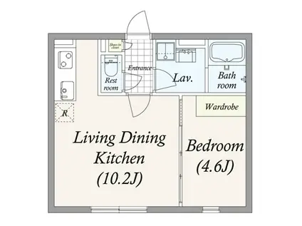 GRAN PASEO 池尻大橋(1LDK/3階)の間取り写真