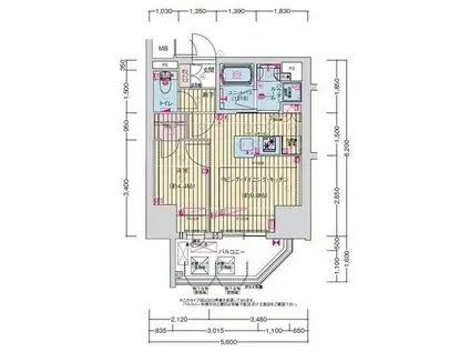 プレサンス丸の内サージュ(1LDK/7階)の間取り写真
