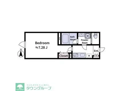 ALATO OYAMA(1K/1階)の間取り写真