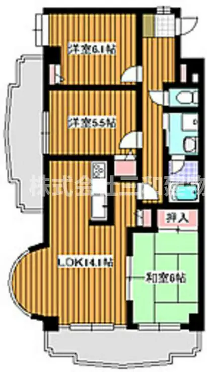 プラザサン・タナカ5号館 2階階 間取り