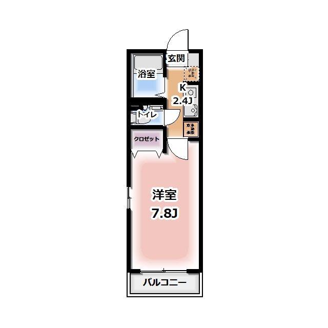 ハイム川原(1K/1階)の間取り写真