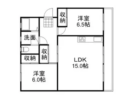 KSB倉敷中庄II棟(2LDK/3階)の間取り写真