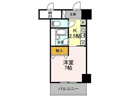 サンタウン竹鼻A棟(1K/1階)の間取り写真