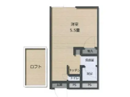 ガーデンローザ(1K/1階)の間取り写真