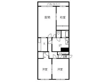 ロジェ若竹(3LDK/3階)の間取り写真