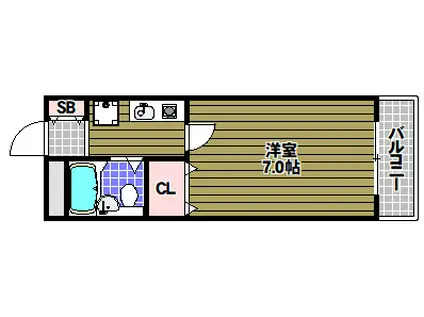 グレイスフル山本(1K/1階)の間取り写真