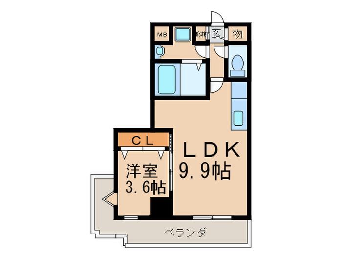 ジョワ・アバンセ(1LDK/2階)の間取り写真