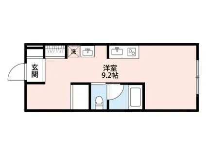 ポルトボヌール府中柳ヶ丘(ワンルーム/1階)の間取り写真