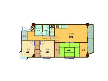 第18共立ビル(3LDK/7階)の間取り写真