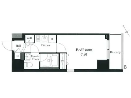 ラティエラ秋葉原(1K/12階)の間取り写真