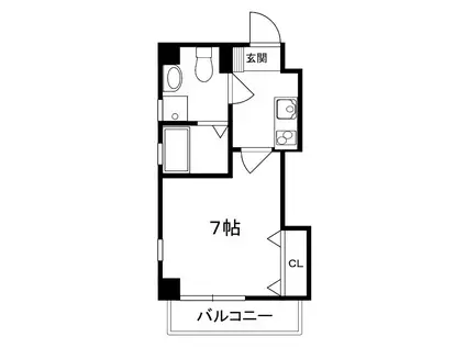 アーバンステージ(1K/3階)の間取り写真