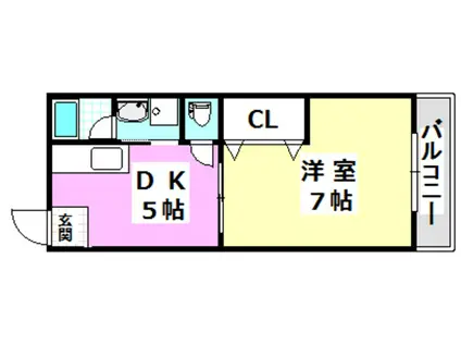 奥野マンション(1DK/3階)の間取り写真