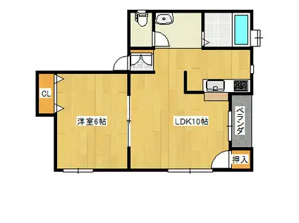 レ・シスコ(1LDK/2階)の間取り写真