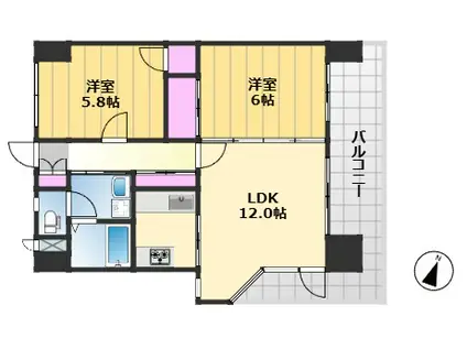 SHRIKE96(2LDK/3階)の間取り写真