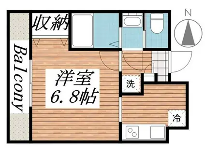 HF仙台レジデンスイースト(1K/7階)の間取り写真