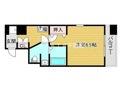 ニューシティアパートメンツ西天満(1K/8階)の間取り写真