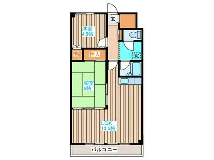 松下ビル(2LDK/3階)の間取り写真