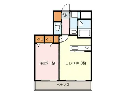 DEER MUM(1LDK/3階)の間取り写真