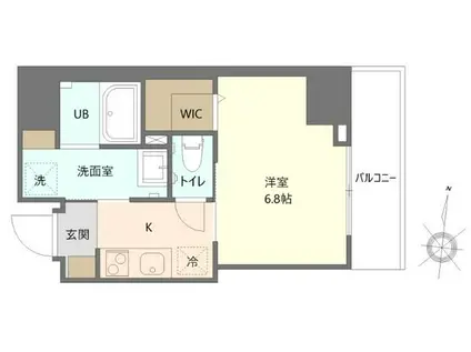 オークレジデンス亀沢(1K/5階)の間取り写真