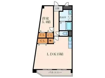 紀の国屋II(1LDK/3階)の間取り写真