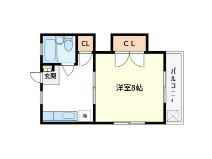 エスケーハイツ(1K/3階)の間取り写真