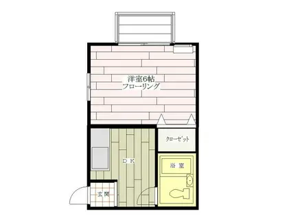 エクセル柿生(1K/2階)の間取り写真