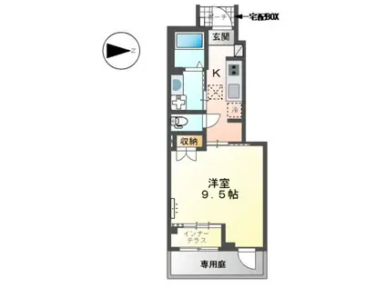 岩倉市S様 (1K/1階)の間取り写真