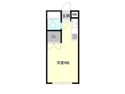 セントラルパレス(ワンルーム/3階)の間取り写真