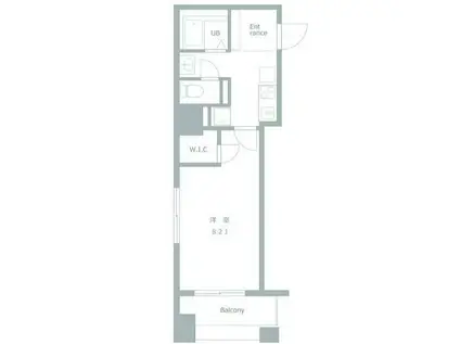 エスフォート柏(1K/2階)の間取り写真