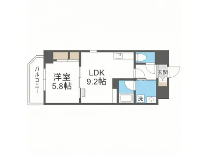 大宮1丁目レジデンス(1LDK/5階)の間取り写真