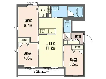 シュノミリア(3LDK/2階)の間取り写真