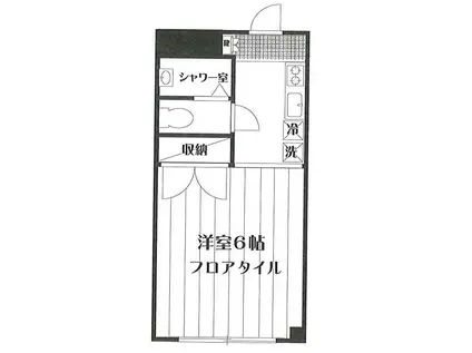 コーポ35(1K/1階)の間取り写真