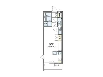 レオネクストパルテノン山王(ワンルーム/2階)の間取り写真