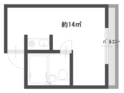 マンション手島(ワンルーム/2階)の間取り写真