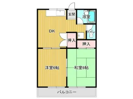 山の尻マンション(2DK/3階)の間取り写真