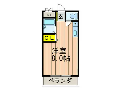 シャンティー長尾家具(ワンルーム/4階)の間取り写真