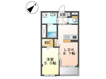 グランメゾン オルタンシア(1LDK/3階)の間取り写真