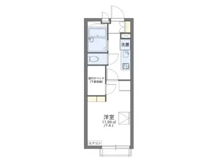 レオパレスキルシュバウム(1K/3階)の間取り写真